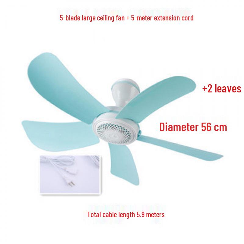 Compact Silent Ceiling Fan for Dorms and Bedrooms