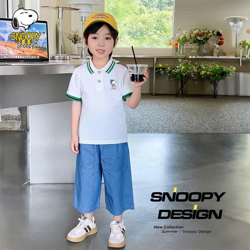 Snoopy Kids' Short Sleeve Polo T-Shirt