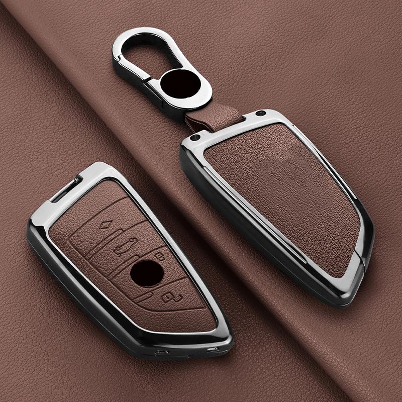 Zinc Alloy Car Key Cover For Bmw X1 X3 X4 X5 X6 X7 1 3 5 6 7 Series G20 G30 G11 F15 F16 G01 G02 F48 Key Chain Accessories