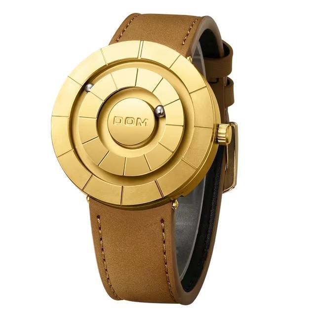 DOM 1753 Trend Creative Design Watches Men Quartz Movement Daily Life Waterproof Genuine Leather Strap Men s Wristwatches Dom 1753