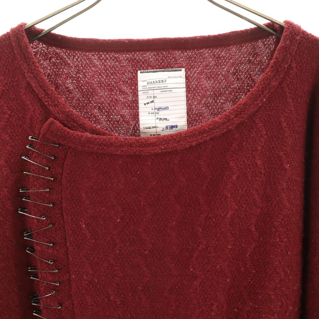 SHAREEF Made in Japan Wool Blend Long sleeve sweater 2 Safety pin Women Used