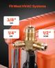 Vacuum Pump, 5 CFM 142 L/min, HVAC Two Stage Rotary Vane AC Vacuum Pump, for R134a R22 R410a Systems, 4 Pole Motor, for Automotive Air Conditioner