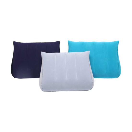 Multi-functional Inflatable Pillow Leak-proof Thicken Inflatable Lumbar Support Wedge Pillow Portable Travel Flocked Triangular Sleeping Cushion