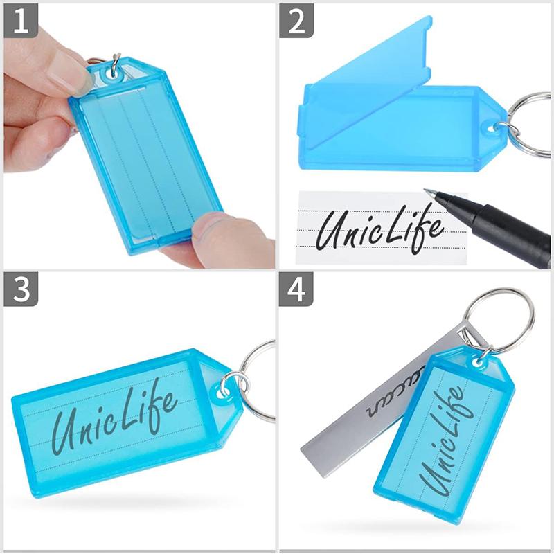 10~100pcs Plastic Keytag Colorful Keychain Pendant Markable Sign Desktop Storage Supplies Key Management for Baggage Tag TMZ