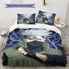 Hatake Kakashi Wzór Naruto Pościel Dekoracja Domu Prezent Urodzinowy (1 * poszwa na kołdrę + 2 * poszewki na poduszki, bez rdzenia)