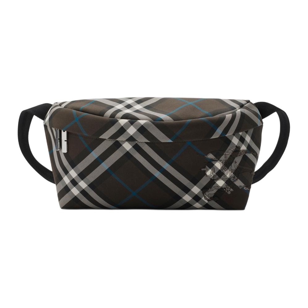 Burberry Check Canvas Sling Bag Black