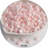 6mm Cream Macaron Pearlescent Glass Abacus Beads for DIY Jewelry & Hair Accessories