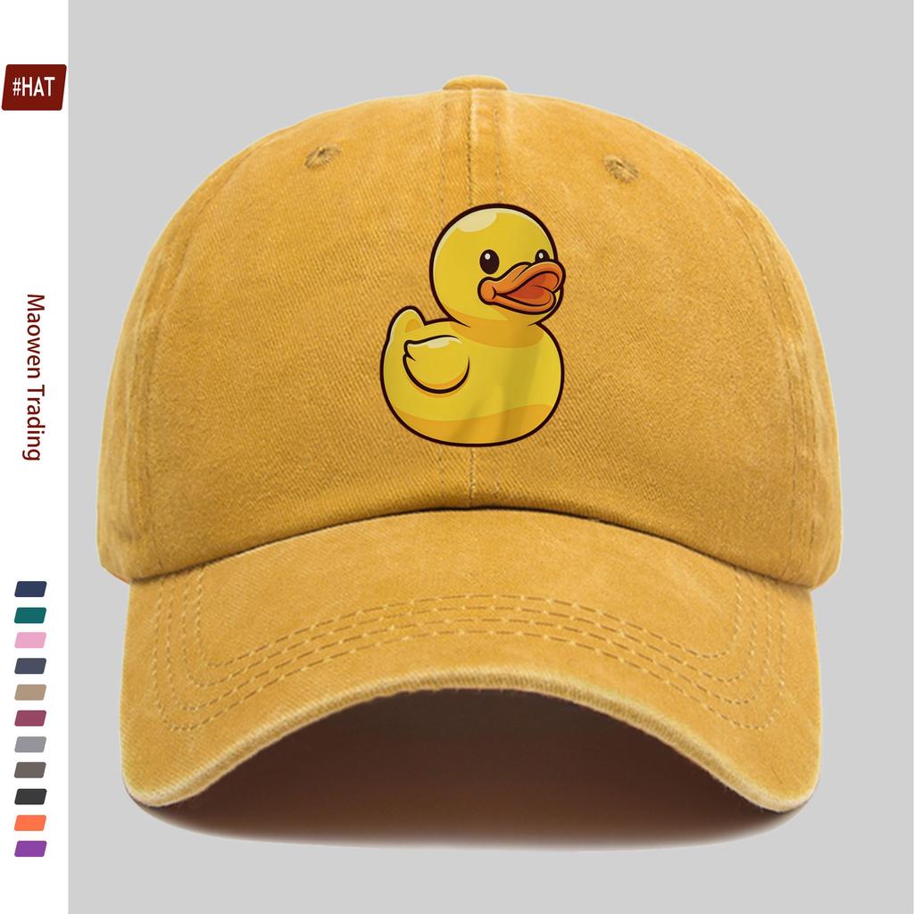 Pc Cute Duck Pattern Printed Baseball Cap Home Decor Hat Adorable Casual Printed Papa Cap Adjustable Strap MultiColor Opti