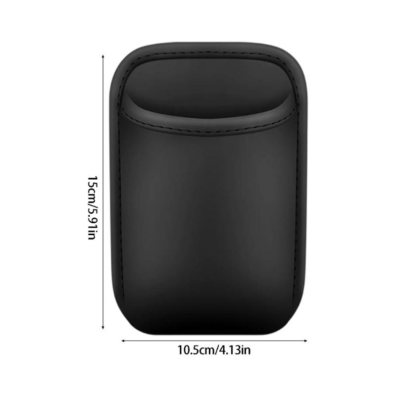 Adhesive Car Door Bin, Faux Leather Cup Storage Tray for Daily Commute Bottle and Small Item Reach in Cars Use