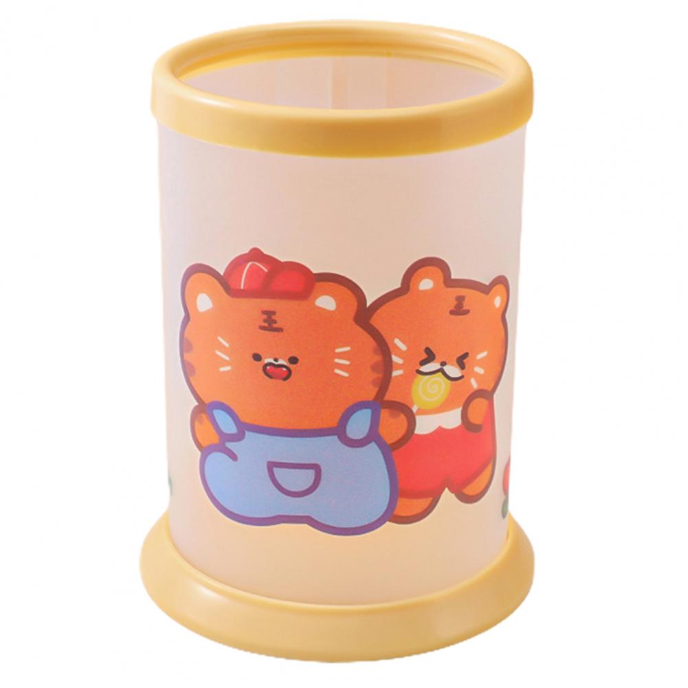 

Мультяшный Y-прозрачный круглый держатель для ручек, коробка для хранения, симпатичная ручка, карандаш, настольный ящик для хранения, переносной контейнер для косметики