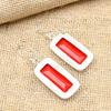 Faceted Red Coral Gemstone Handmade 925 Solid Sterling Silver Jewelry Earrings For Her