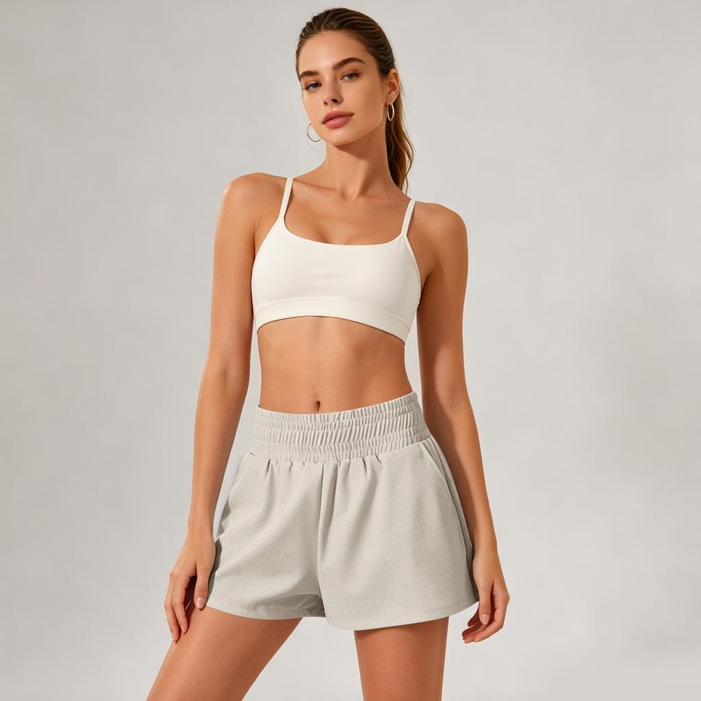Women's High Waist Athletic Shorts Lightweight Quick Dry Running Shorts with Elastic Waistband and Inner Lining for Gym Yoga and Casual Wear