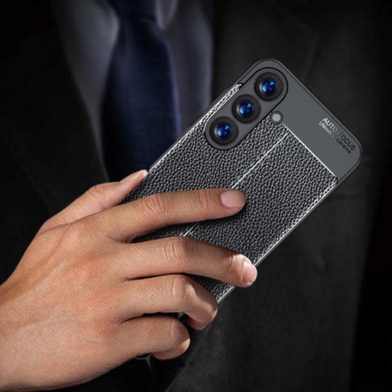 Für Samsung S25 Plus Hülle Abdeckung Samsung Galaxy S25 Plus Capas Bumper Rückseite Stoßfest Weich TPU Leder Fundas Samsung S25 Plus