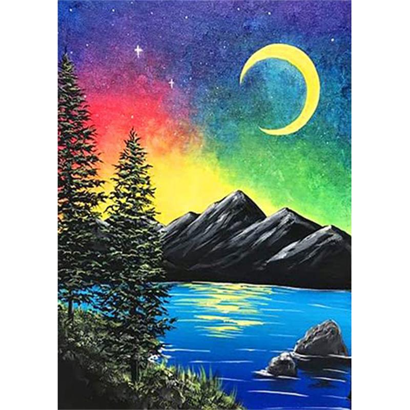 DIY Diamond Painting Beautiful Night View Cross Stitch Kit Mosaic Art Diamond Painting Full Circle/Square Diamond Home Decoration