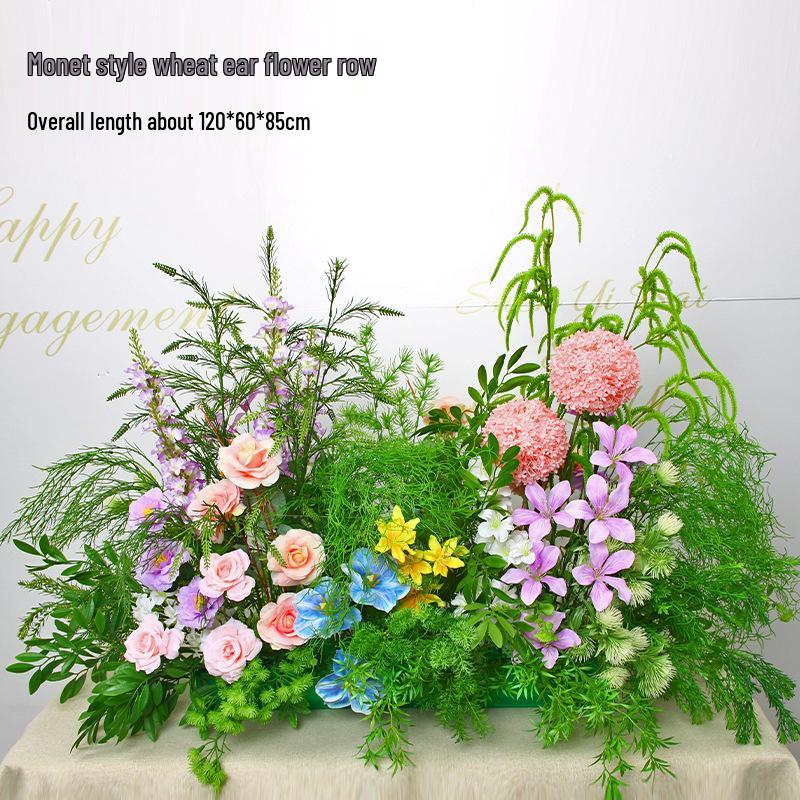 Mori Style Artificial Wedding Floral Aisle Decoration