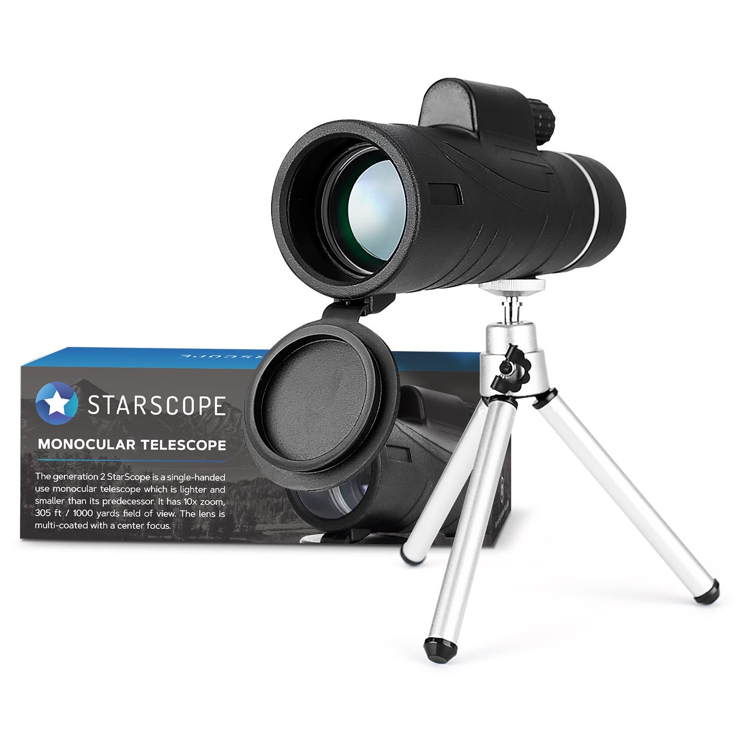 

STARSCOPE Field of View Monocular Smart Портативний водонепроникний протиударний телескоп зі штативом Портативний телескоп із призмою BAK4 Кишеньковий телескоп для
