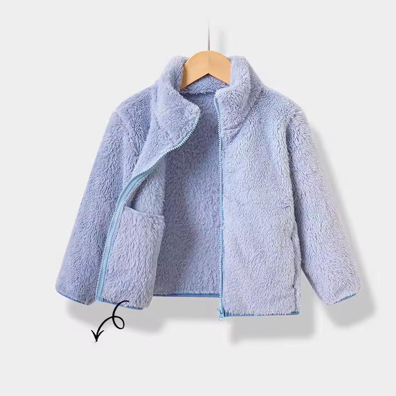 Children's Autumn Winter Padded Outerwear Boys Girls Fleece Coats Teenager Warm Clothing