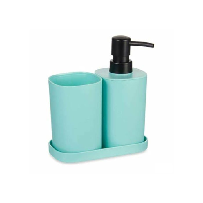 Ensemble de salle de bain - Berilo - Noir Vert - Polypropylène - 12 unités - 33x47x20 cm - Multicolore - Taille standard