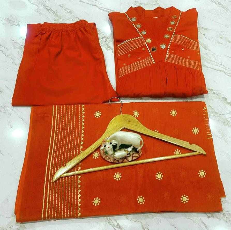 Women's Designer Cotton Kurti Salwar Suit Bollywood Party Wear Top Tunic Kurta Pant Dupatta Set