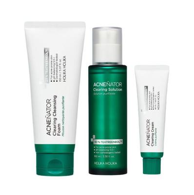Acneinator Clearing Skincare Serie (Reinigungsschaum 150 ml, Serum 100 ml, Creme 50 ml) (10 Optionen)