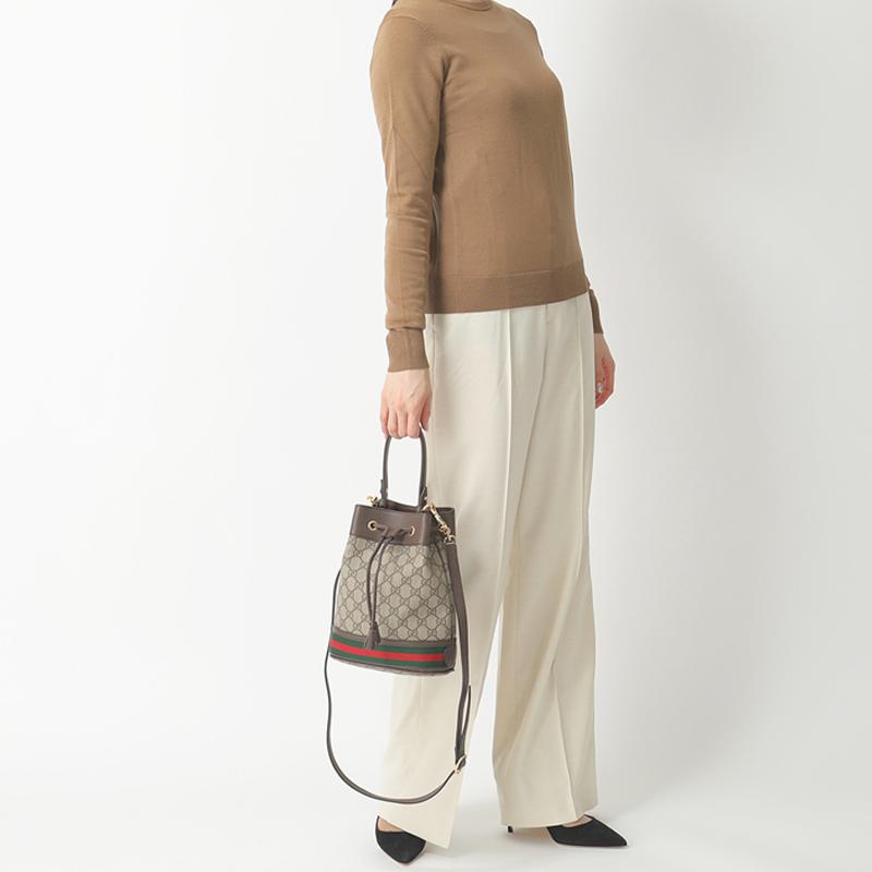 Gucci Borsa Secchiello Piccola Ophidia Beige Borse da Donna Marrone 550621-96I3B-8745