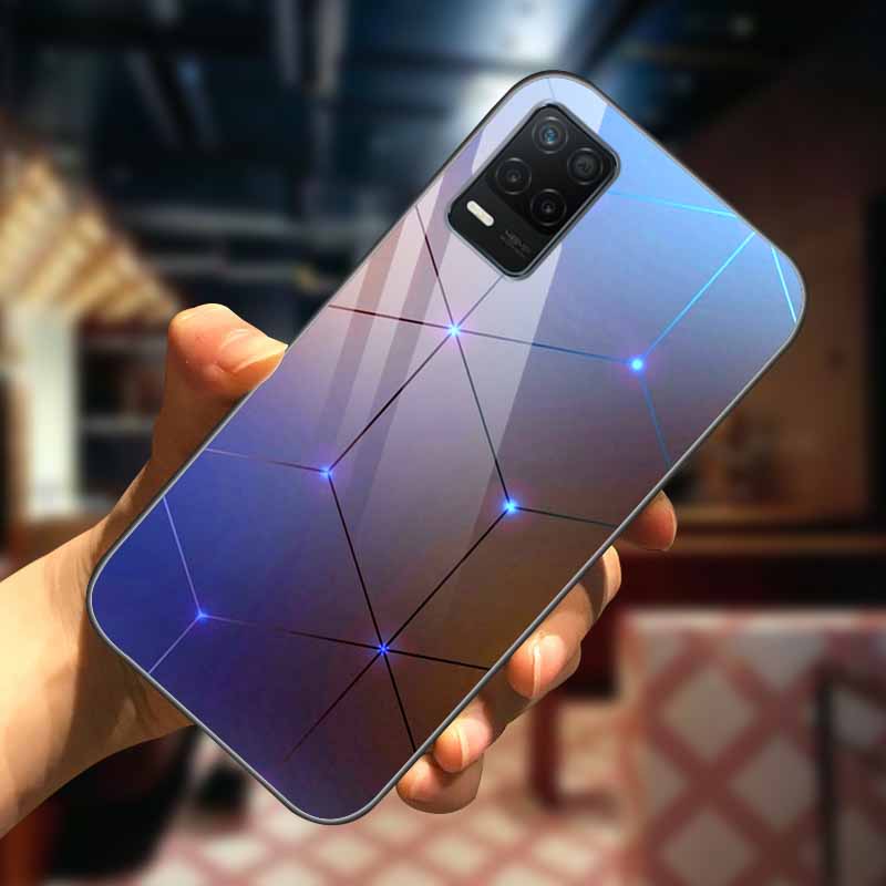 

Tempered Glass Case for Realme 8 5G Pro Cover Protective Fashion Luxury Bumper For OPPO Realme 8Pro Phone Shell Realme8 Space Realme 8
