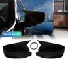 For Honda Accord 9th 2014-2017 Car Reaview Mirror Cover Trim Horn Style Door Sedan Carbon Fiber Style Glossy Black