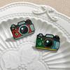 Creative Geometric Camera Style Enamel Brooch For Customizable Fashion Statement