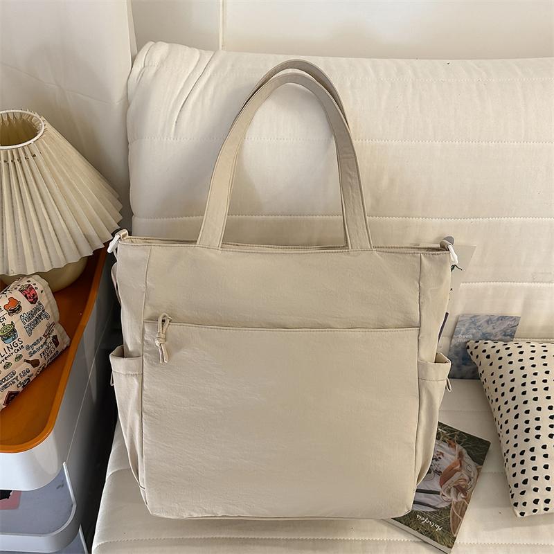 Large Capacity Commuter Shoulder Bag Women's Tote Bag Student Book Bag with Coin Purse
