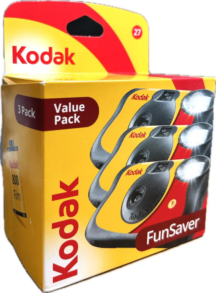 Kodak FunSaver 3-Pack Lens-Mounted Film [Value Pack]