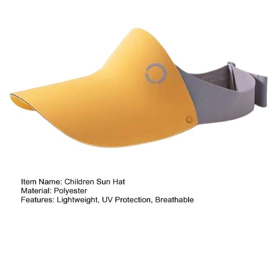 Children Sun Visor Hat Lightweight UV Protection Tennis Sports Cap Breathable Boys Girls Summer Outdoor Anti-UV Wide Brim