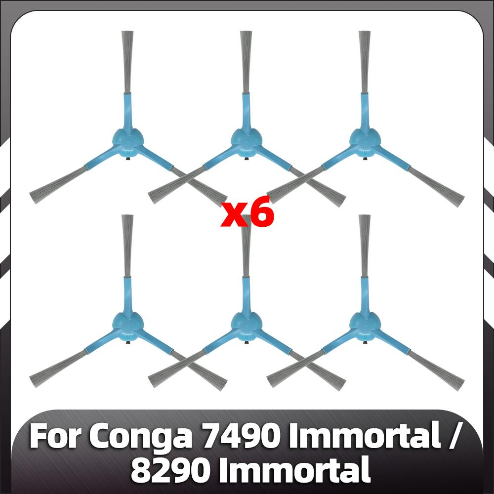 Compatible for Conga 7490 Immortal Series / 8290 Immortal Series Main Side Brush Replacement HEPA Filter Mop Pads Spare Parts
