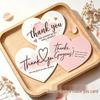 Heart-Shaped Gentle Style Thank You Card for Handmade Gift Box Decoration