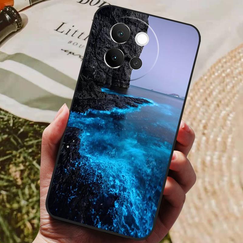 For VIVO V40 Lite 5G Case Soft Silicone Cover Black Bumper TPU For Vivo V40 Lite 5G Phone Cases V40Lite Shockproof Back Covers