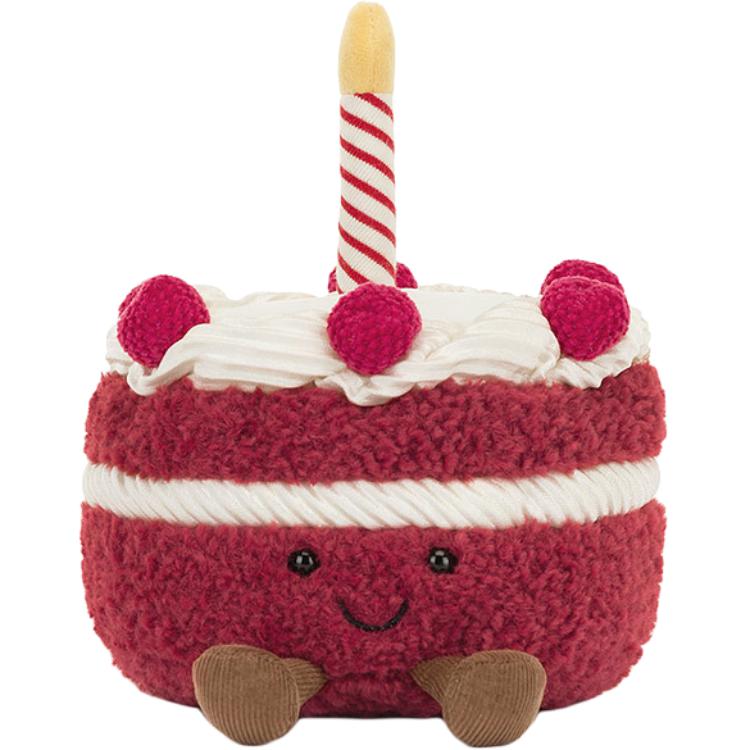 

JELLYCAT Valentine s Day Collection Chali Cake Dolls Plush Doll 12cm Height In Sitting Posture Box Not Included красный