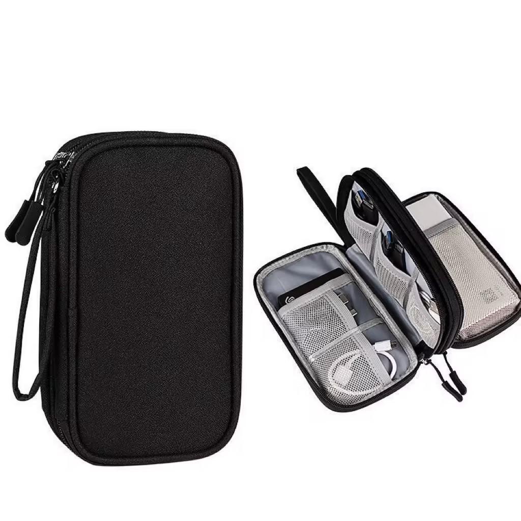 Digital Accessories Storage Bag - Multi-layer Protective Case for Hard Drive, Power Bank, USB Flash Drive, Earphones & Data Cable