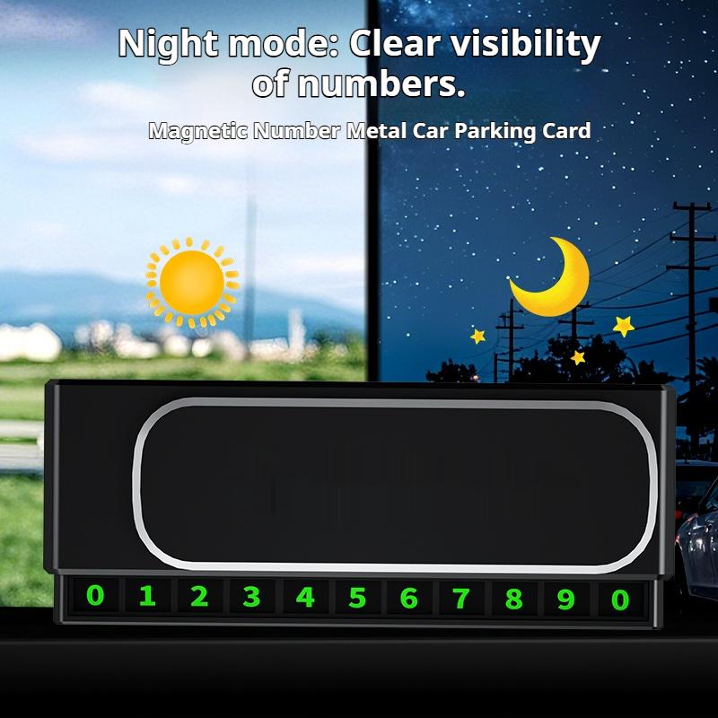 Retractable Temporary Parking Card Hidden Car Phone Number