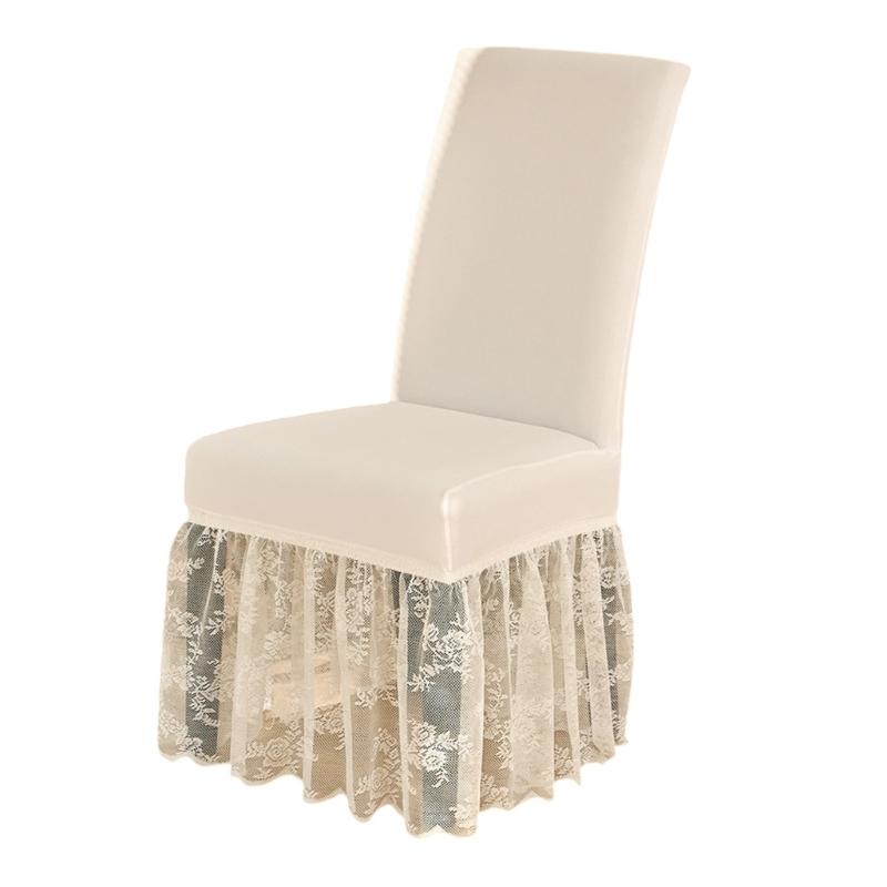 

Milk Silk Removable Chair Slipcovers Solid Color for Dining Room and Party Decoration белый