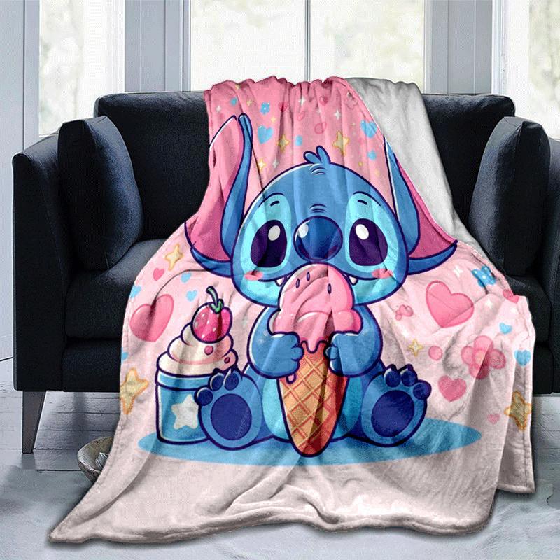 

1pc Stitch Printing Blanket - Soft, All-Season Throw for Living Room, Bedroom,Travel 80cmx120cm(31inx47in)