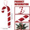 1-5Pcs Red White Candy Cane Hanging Pendant Xmas Tree DIY Ornaments Merry Christmas Home Decoration New Year Holiday Supplies