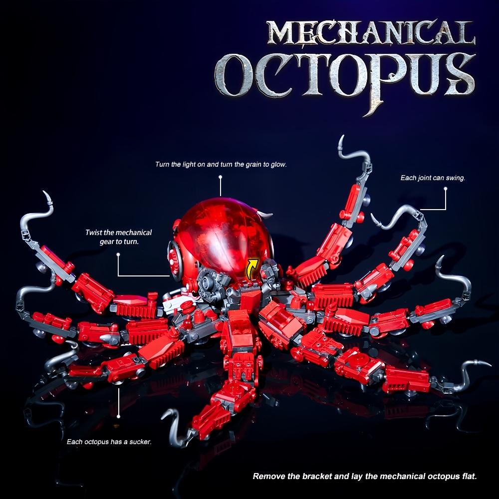Mechanischer Oktopus Bausteine Konstruktionsset Kreative DIY Tischdekorationen für Kinder Geburtstag Weihnachtsgeschenke