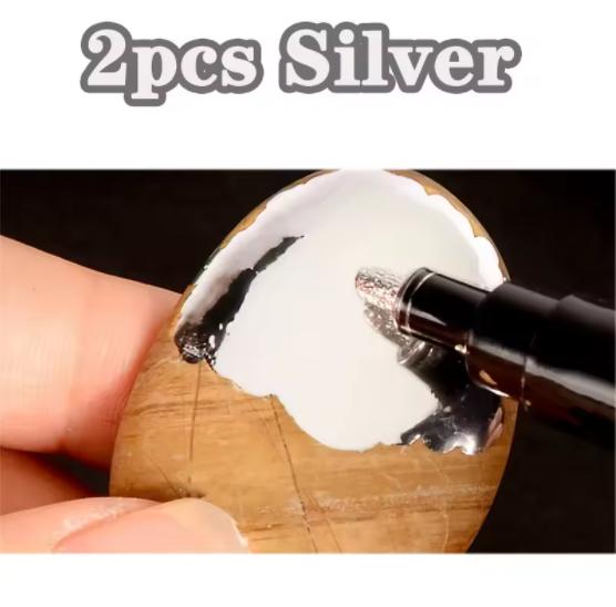 1/2ks Zrcadlový popisovač DIY Reflexní barvicí pera Zrcadlové fixy Chromové Zlaté/Stříbrné Fixy Podpis Styling Auta Umění Řemesla