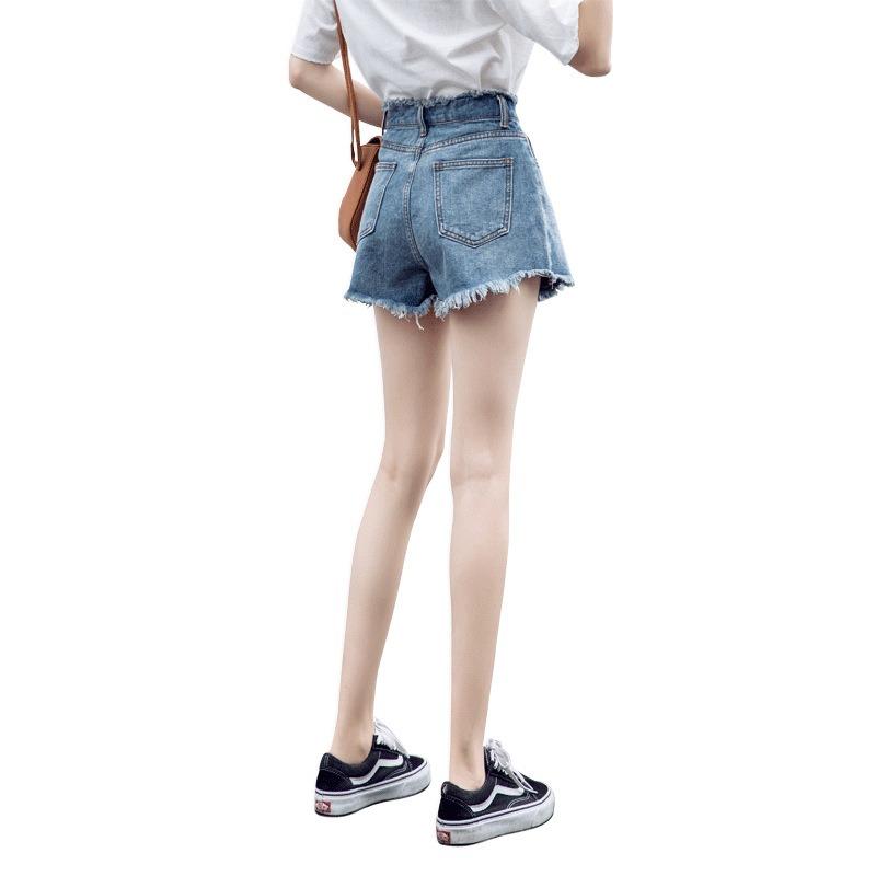 Premium Original Quality Yang Mi Denim Shorts Women's Wash Slim Women's Wide Leg Denim Shorts