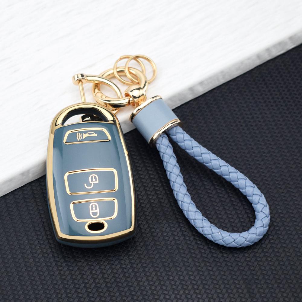 TPU Key Case Fob Protector for Old Model Kia Grand Carnival Sedona - Anti-Scratch Car Key Shell Holder Key Chain Accessories