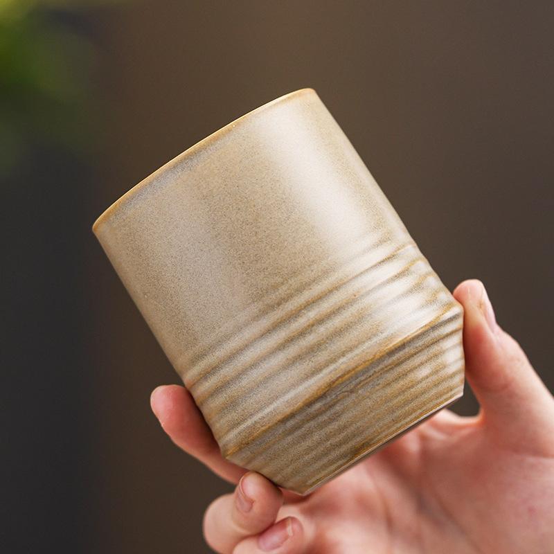 Retro Kiln-Changed Ceramic Coffee Cup American Latte Latte Flower Cup High Value Water Cup