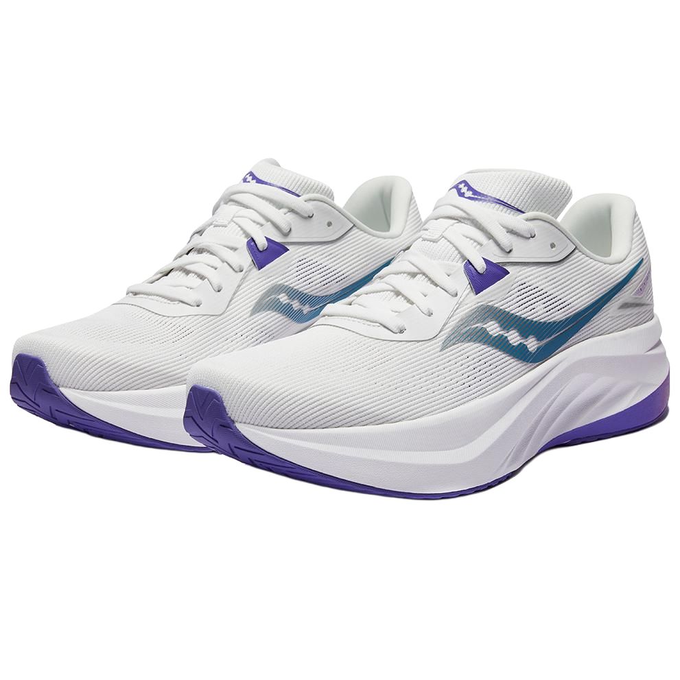 Saucony Tide 3 Comfortable Soft Cushioning Breathable Low Top Training Sprinting Running Shoes Unisex sneaker White Blue Purple S28241-1