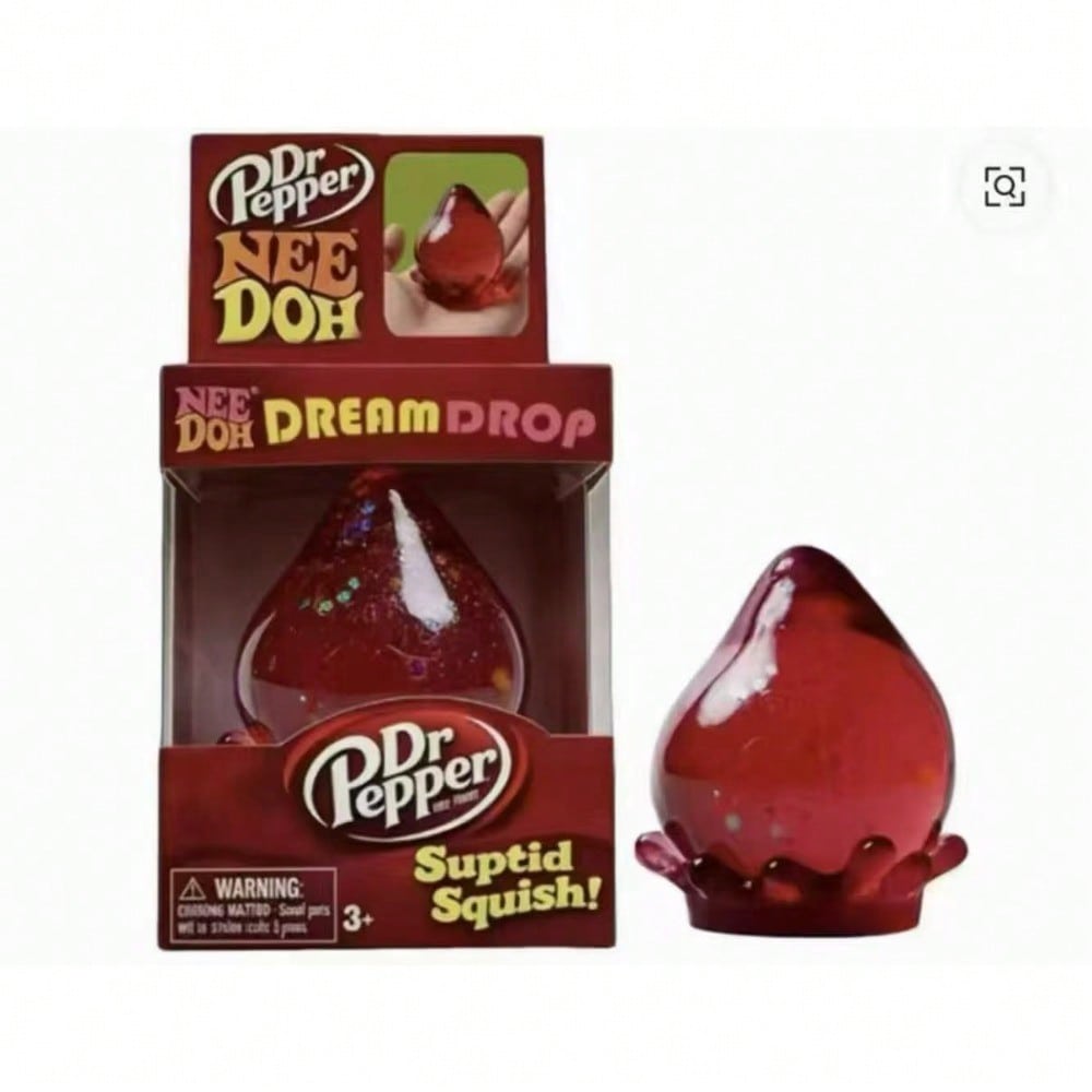 schylling NeeDoh Dr Pepper Squishy Speelgoed Stressverlichting Zachte Knijpbare Fidget Cube voor Kinderen Volwassenen Angst Sensorisch festivalcadeaus