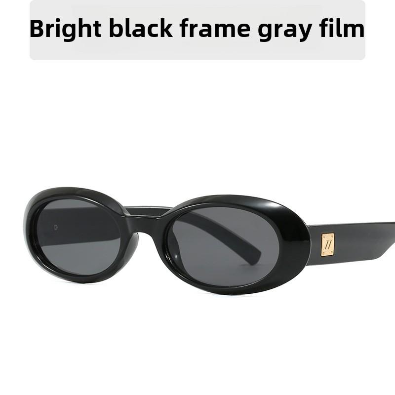 

Модные солнцезащитные очки в овальной оправе с защитой UV400, универсальные модные очки для повседневного стиля на открытом воздухе