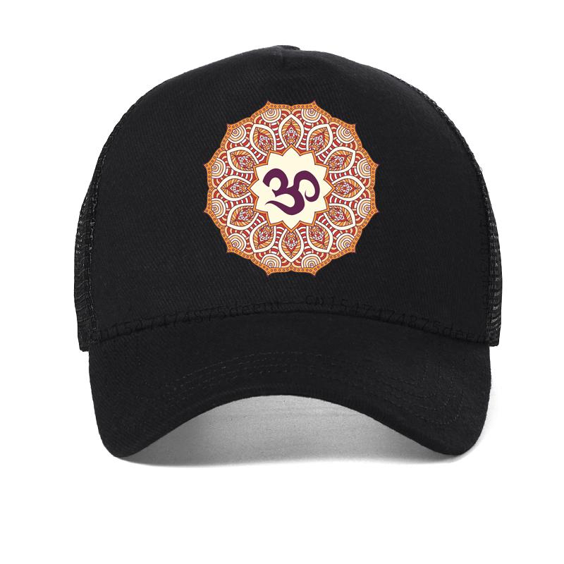 Yoga Om Druck Damen Hut Lässig Lustig Maha Mrityunjaya Mantra Baseballkappe Harajuku Pop Sommer Schirmmütze Trucker Hüte Mandala Hüte