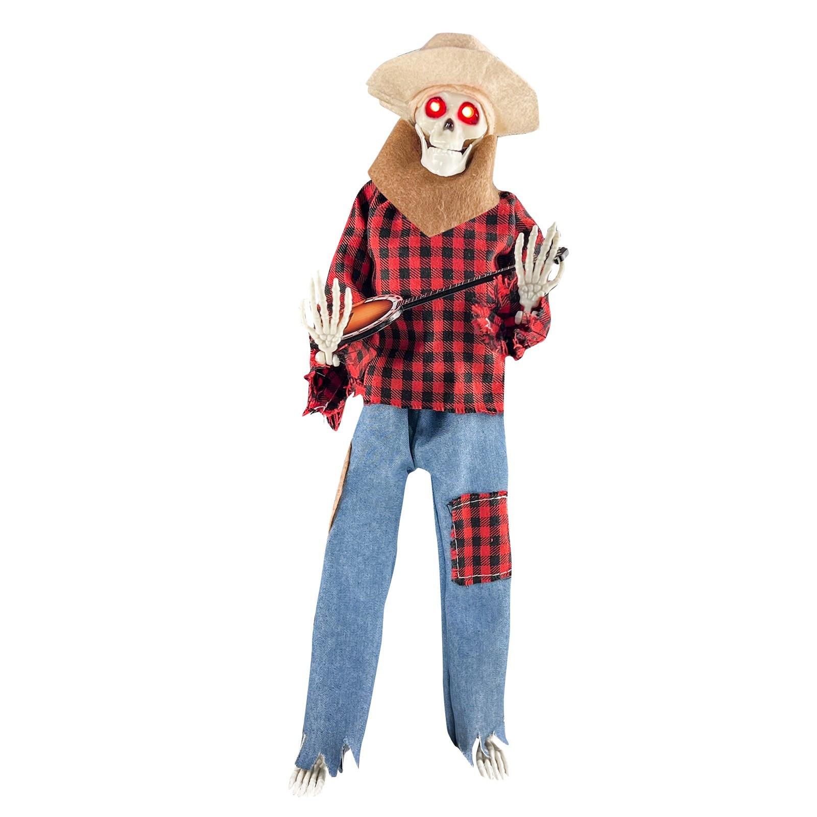 

40cm Halloween Luminous Skeleton Skeleton Decoration Ornament One Size